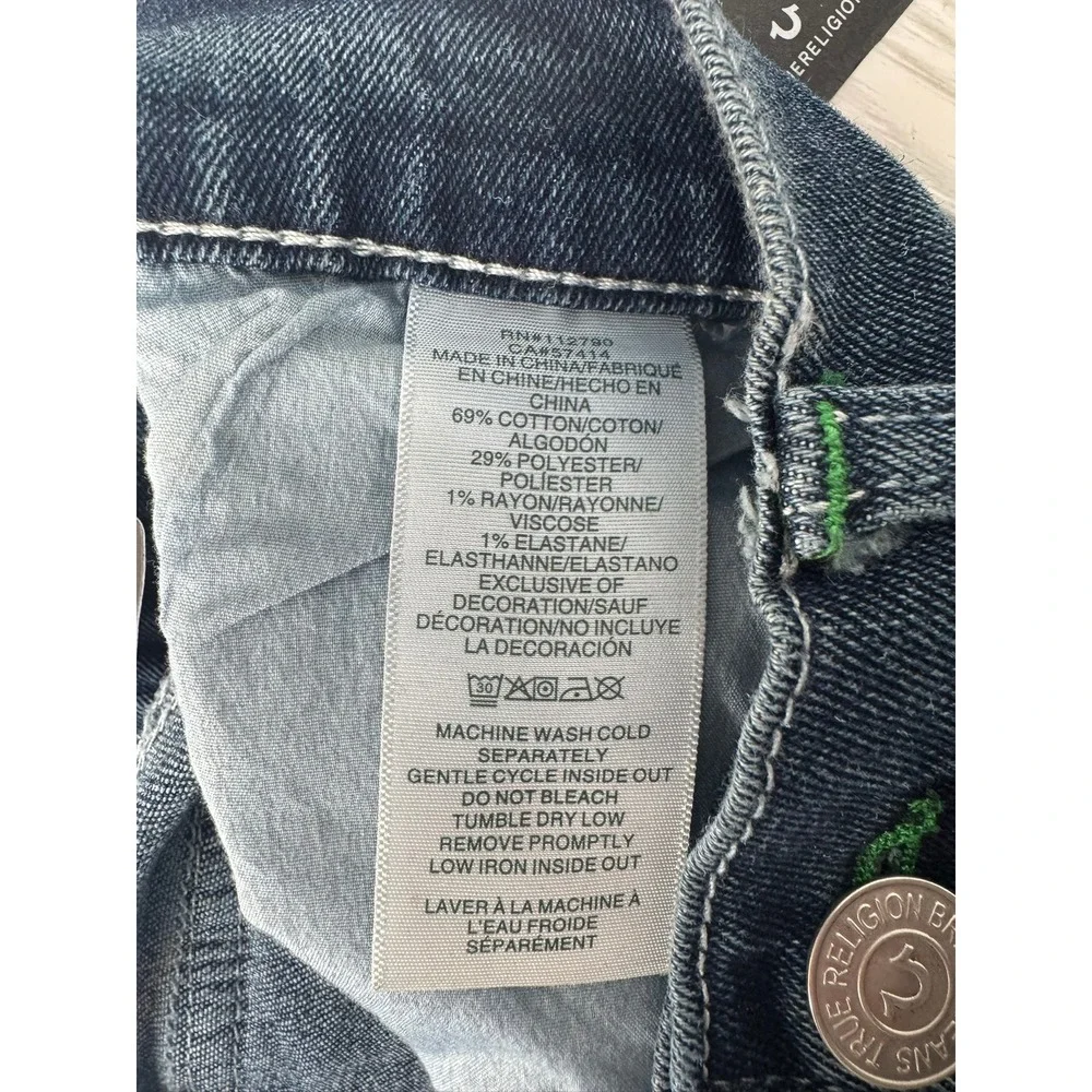 True Religion Ricky Relaxed Straight Jeans‎ Dark Woodland Wash Men's Size 32/34